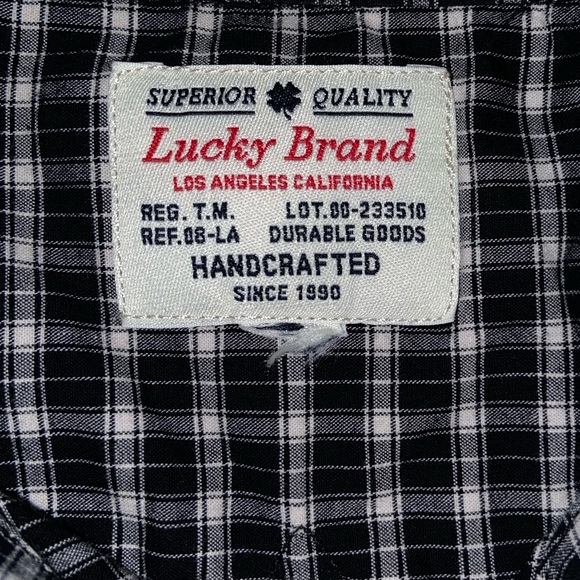 💫Lucky Brand Black Button Down 0062💫 - Picture 2 of 3